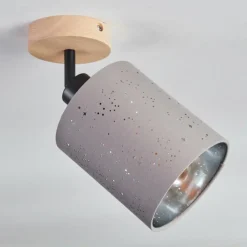 Lampes En Tissu-hofstein Lendemarke Plafonnier, Spot de plafond Écru, Noir, 1 lumière