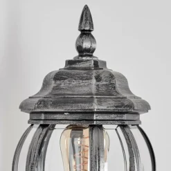 Luminaires Rustiques-hofstein Lentua Lampe murale d´extérieur, Applique murale Noir, Argenté, 1 lumière