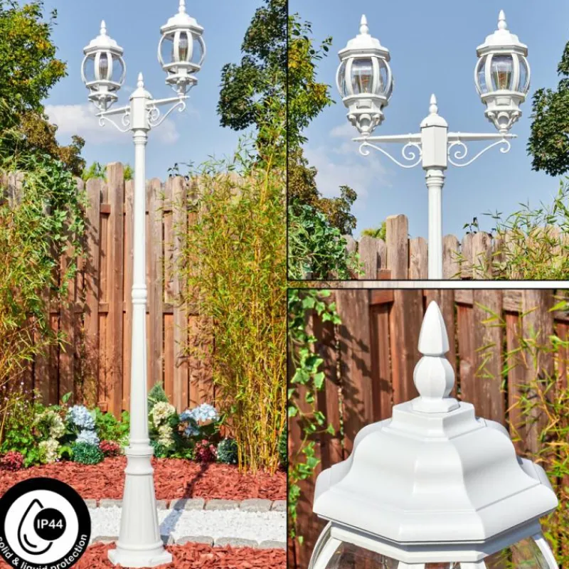 Luminaires Rustiques-hofstein Lentua Réverbère, Eclairage de chemin Blanc, 2 lumières