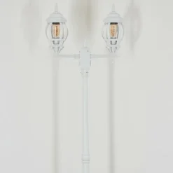 Luminaires Rustiques-hofstein Lentua Réverbère, Eclairage de chemin Blanc, 2 lumières