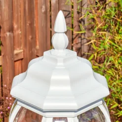 Luminaires Rustiques-hofstein Lentua Réverbère, Eclairage de chemin Blanc, 1 lumière