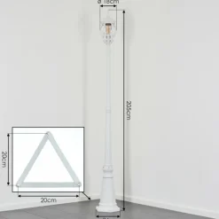 Luminaires Rustiques-hofstein Lentua Réverbère, Eclairage de chemin Blanc, 1 lumière
