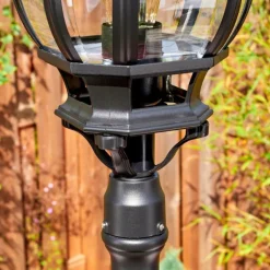 Luminaires Rustiques-hofstein Lentua Réverbère, Eclairage de chemin Noir, 1 lumière