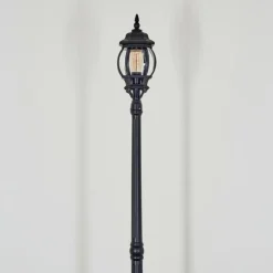 Luminaires Rustiques-hofstein Lentua Réverbère, Eclairage de chemin Noir, 1 lumière