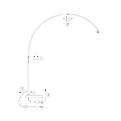 Luminaires Steinhauer Light Lampadaire Blanc, 1 lumière* Lampadaires Et Lampes Sur Pied