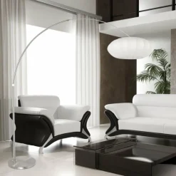 Lampes En Tissu-Luminaires Steinhauer Light Lampadaire Acier brossé, 1 lumière