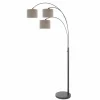 Lampes En Tissu-Luminaires Steinhauer Light Lampadaire Noir, 3 lumières