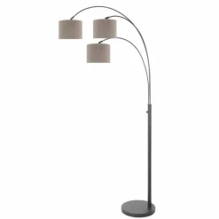 Lampes En Tissu-Luminaires Steinhauer Light Lampadaire Noir, 3 lumières