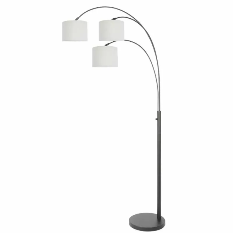 Lampes En Tissu-Luminaires Steinhauer Light Lampadaire Noir, 3 lumières