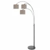 Lampes En Tissu-Luminaires Steinhauer Light Lampadaire Noir, 3 lumières