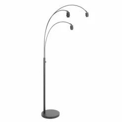 Lampes En Tissu-Luminaires Steinhauer Light Lampadaire Noir, 3 lumières