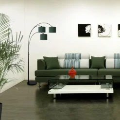 Lampes En Tissu-Luminaires Steinhauer Light Lampadaire Noir, 3 lumières