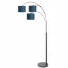 Lampes En Tissu-Luminaires Steinhauer Light Lampadaire Noir, 3 lumières