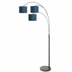 Lampes En Tissu-Luminaires Steinhauer Light Lampadaire Noir, 3 lumières