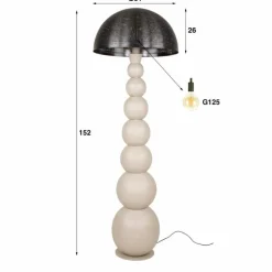 Lampes À Boules-hofstein Lilleballe Lampadaire Crème, 1 lumière