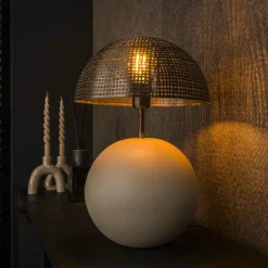 hofstein Lilleballe Lampe à poser Gris, Sable, 1 lumière* Lampes À Poser