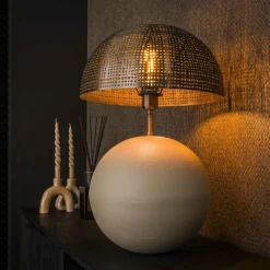 hofstein Lilleballe Lampe à poser Gris, Sable, 1 lumière* Lampes À Poser