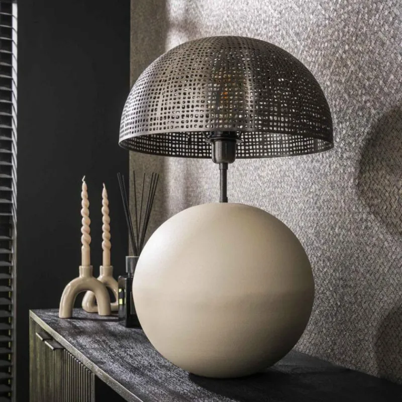 hofstein Lilleballe Lampe à poser Gris, Sable, 1 lumière* Lampes À Poser