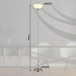 Luminaires Globo Lighting Lima Lampadaire Nickel mat, 1 lumière