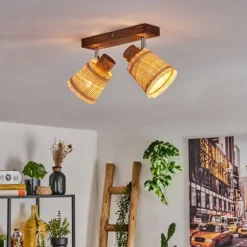 hofstein Lindberg Plafonnier Chrome, Écru, 2 lumières