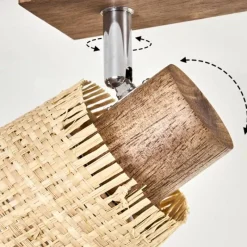 Luminaires Scandinaves-hofstein Lindberg Plafonnier Chrome, Brun foncé, 1 lumière