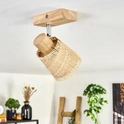 Luminaires Scandinaves-hofstein Lindberg Plafonnier Chrome, Écru, 1 lumière