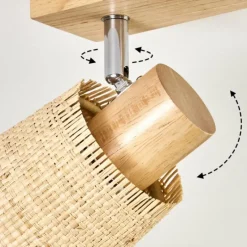 hofstein Lindberg Plafonnier Chrome, Brun clair, 4 lumières