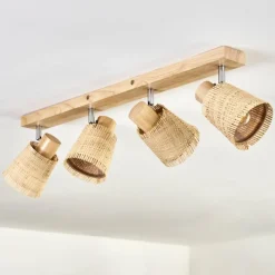 hofstein Lindberg Plafonnier Chrome, Brun clair, 4 lumières