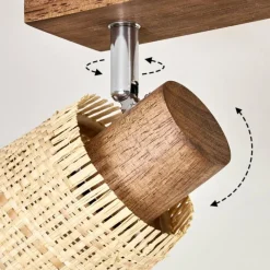 Luminaires Scandinaves-hofstein Lindberg Plafonnier Chrome, Brun foncé, 3 lumières