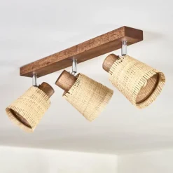 Luminaires Scandinaves-hofstein Lindberg Plafonnier Chrome, Brun foncé, 3 lumières