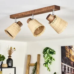 Luminaires Scandinaves-hofstein Lindberg Plafonnier Chrome, Brun foncé, 3 lumières