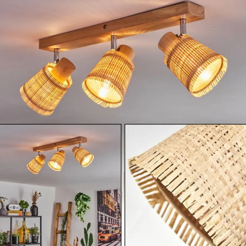 Luminaires Scandinaves-hofstein Lindberg Plafonnier Chrome, Écru, 3 lumières