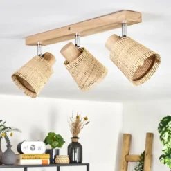 Luminaires Scandinaves-hofstein Lindberg Plafonnier Chrome, Écru, 3 lumières