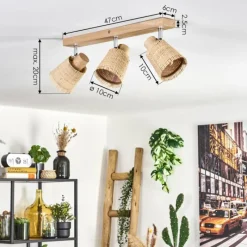 Luminaires Scandinaves-hofstein Lindberg Plafonnier Chrome, Écru, 3 lumières