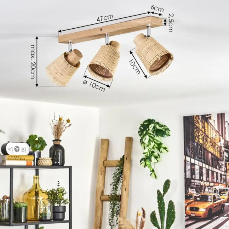 Luminaires Scandinaves-hofstein Lindberg Plafonnier Chrome, Écru, 3 lumières