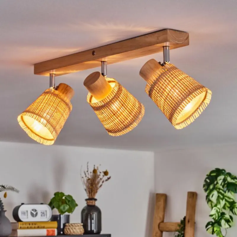 Luminaires Scandinaves-hofstein Lindberg Plafonnier Chrome, Écru, 3 lumières