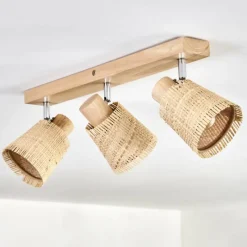 Luminaires Scandinaves-hofstein Lindberg Plafonnier Chrome, Écru, 3 lumières