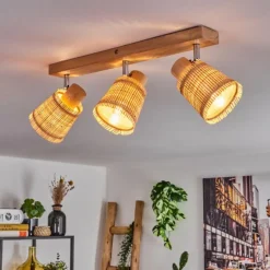 Luminaires Scandinaves-hofstein Lindberg Plafonnier Chrome, Écru, 3 lumières