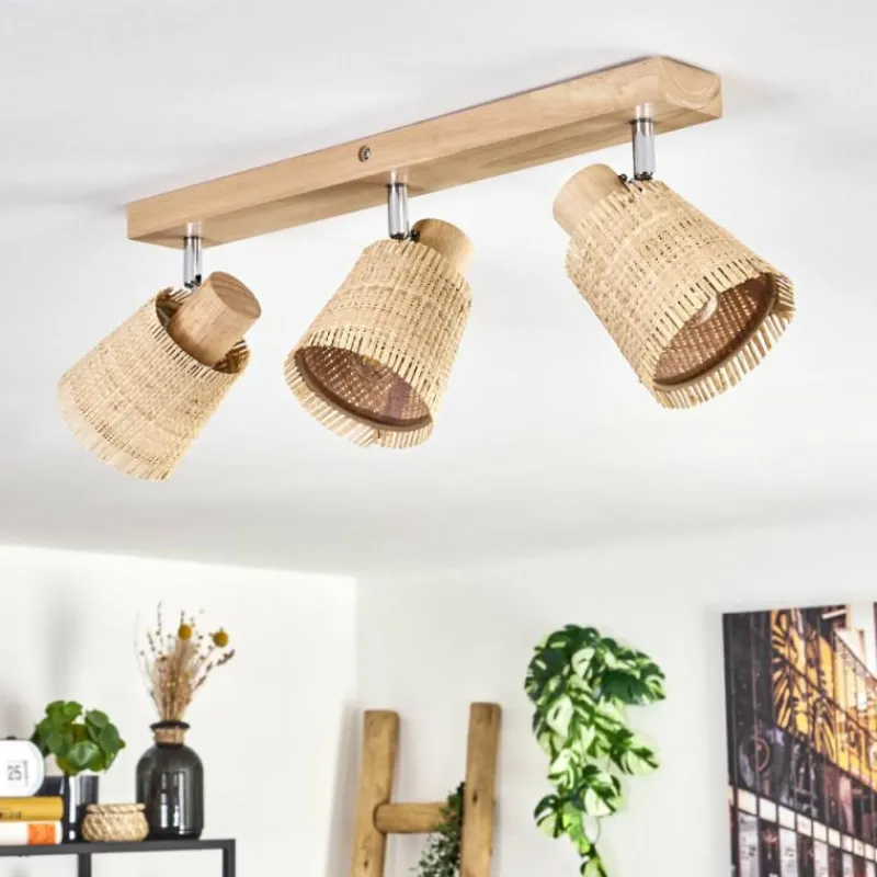 Luminaires Scandinaves-hofstein Lindberg Plafonnier Chrome, Écru, 3 lumières