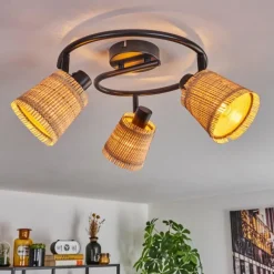 Luminaires Scandinaves-hofstein Lindberg Plafonnier Noir, 3 lumières