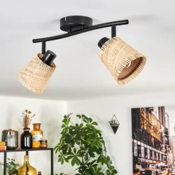 Style Boho-Chic-hofstein Lindberg Plafonnier Noir, 2 lumières