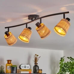 hofstein Lindberg Plafonnier Noir, 4 lumières