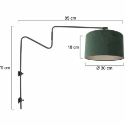 Lampes En Tissu-Luminaires Steinhauer Linstrøm Applique murale Noir, 1 lumière