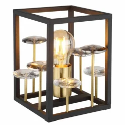 Lampes Dorées-Luminaires Globo Lighting Lisbon Lampe à poser Noir, 1 lumière