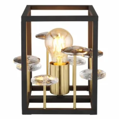 Lampes Dorées-Luminaires Globo Lighting Lisbon Lampe à poser Noir, 1 lumière