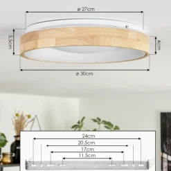 Luminaires Scandinaves-hofstein Lockeby Plafonnier LED Écru, Blanc, 1 lumière