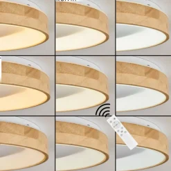 Luminaires Scandinaves-hofstein Lockeby Plafonnier LED Écru, Blanc, 1 lumière, Télécommandes