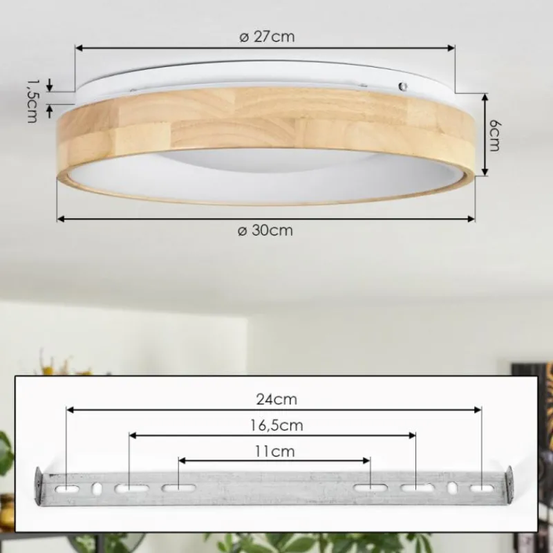Luminaires Scandinaves-hofstein Lockeby Plafonnier LED Écru, Blanc, 1 lumière, Télécommandes