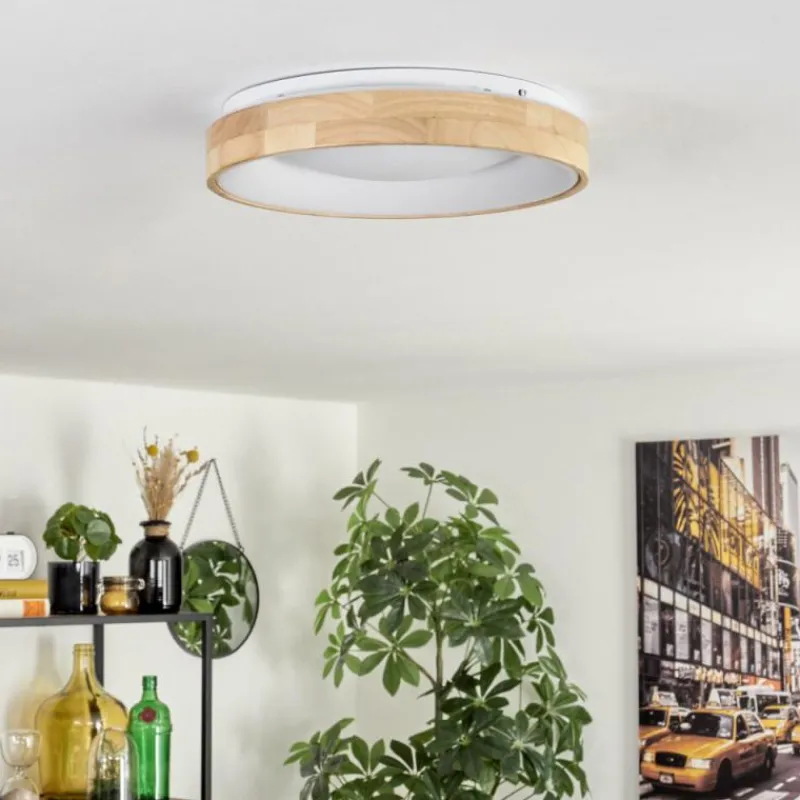 Luminaires Scandinaves-hofstein Lockeby Plafonnier LED Écru, Blanc, 1 lumière, Télécommandes