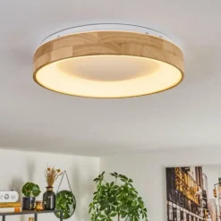 Luminaires Scandinaves-hofstein Lockeby Plafonnier LED Écru, Blanc, 1 lumière, Télécommandes